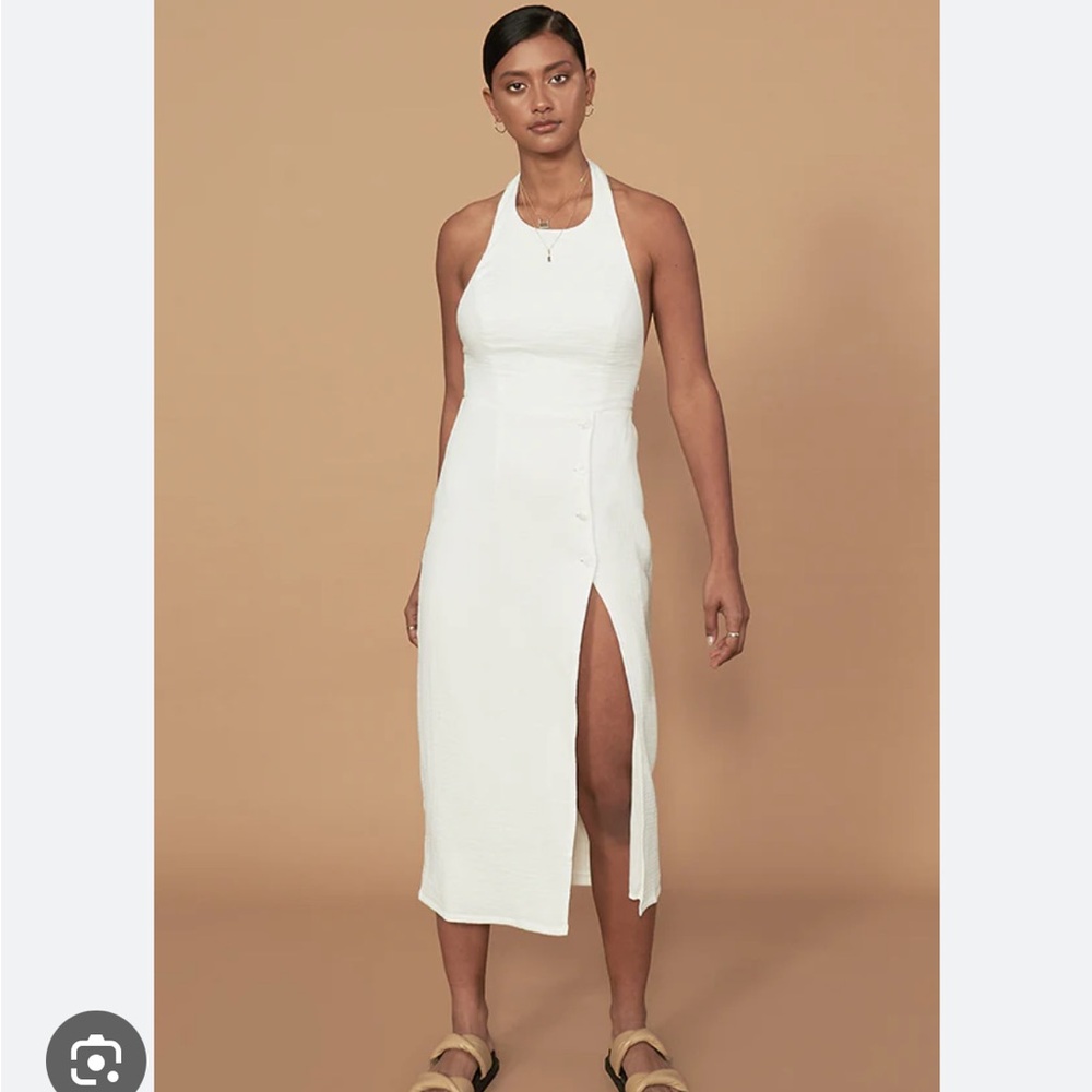 REVOLVE Brand: Sancia The Marsay Midi Dress with Halter Top and Button Details